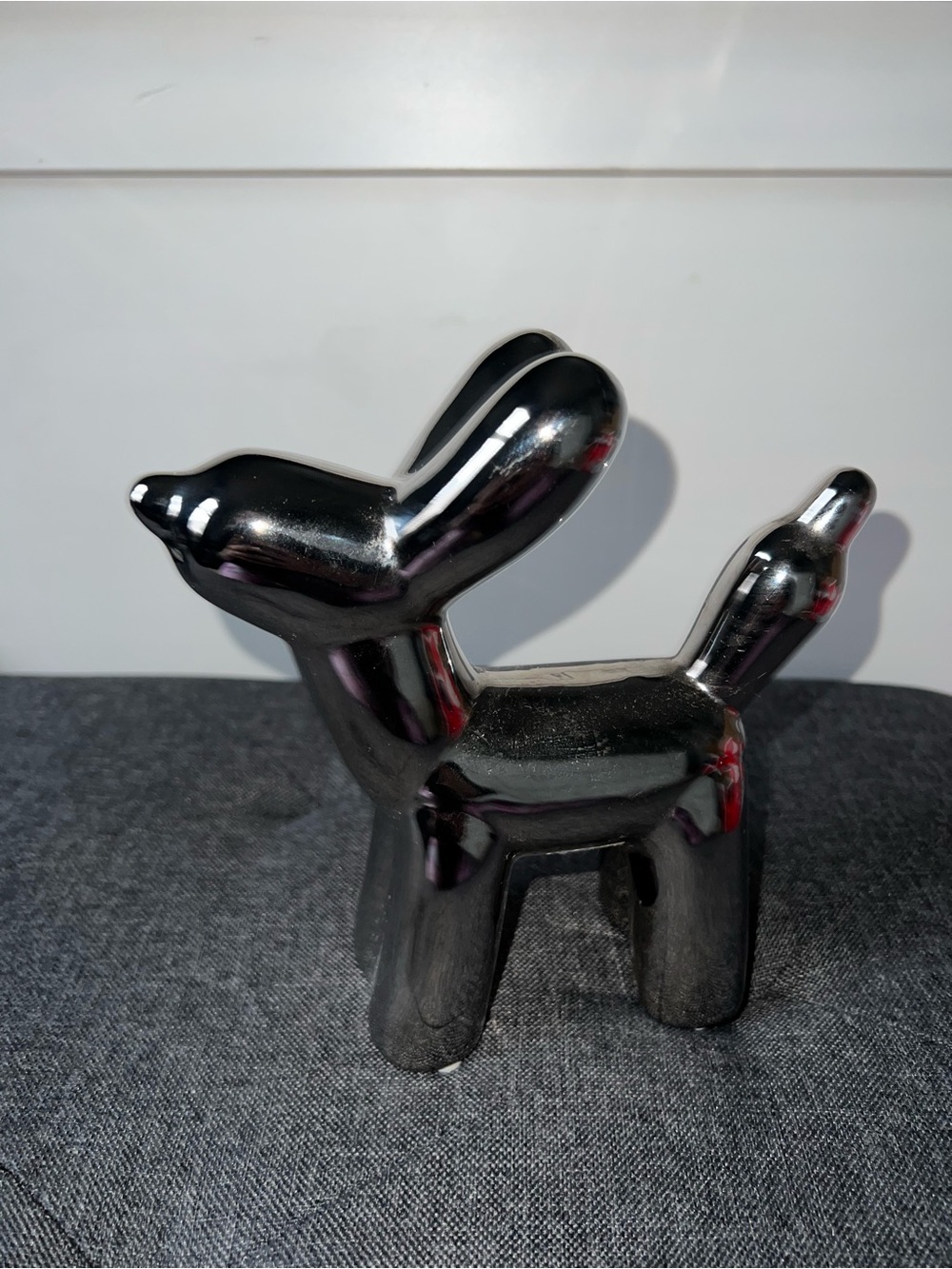 Black Ceramic Balloon Dog Sculpture - Home Art